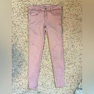 American Eagle Super Stretch Pink Jeggings